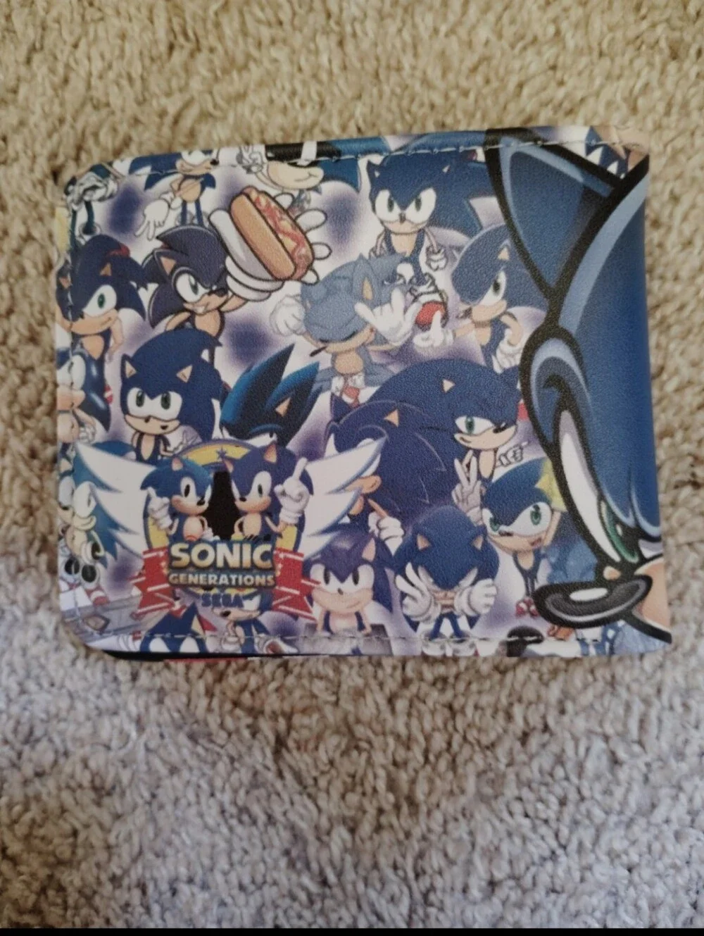 New Sonic the hedgehog anime manga leather wallet